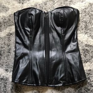 Black corset with zipper closure!